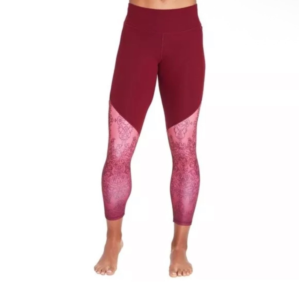 CALIA by Carrie Underwood Energize 7/8 Leggings in Crimson Trek/Ombré Scroll - Picture 1 of 14